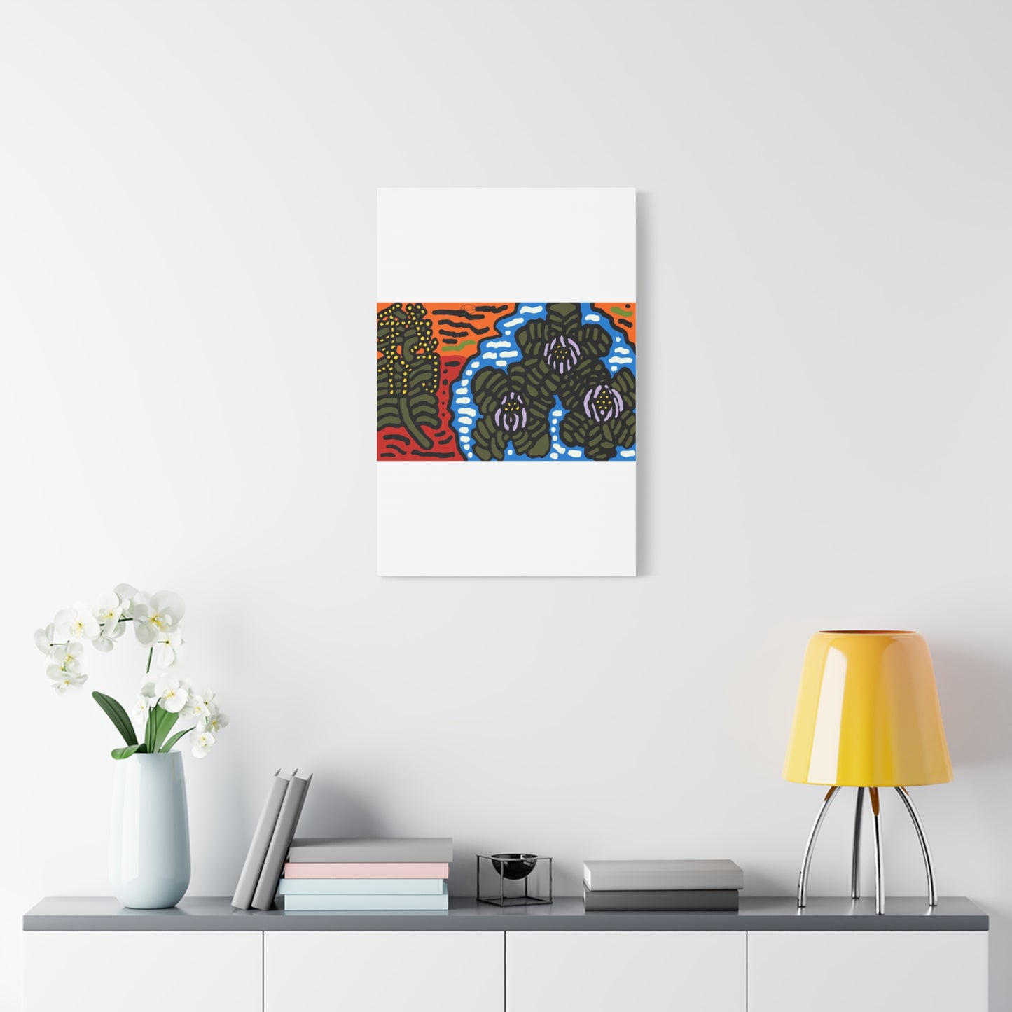 The Sri Lankan water lilies meets the Australian wattle Canvas (Small)