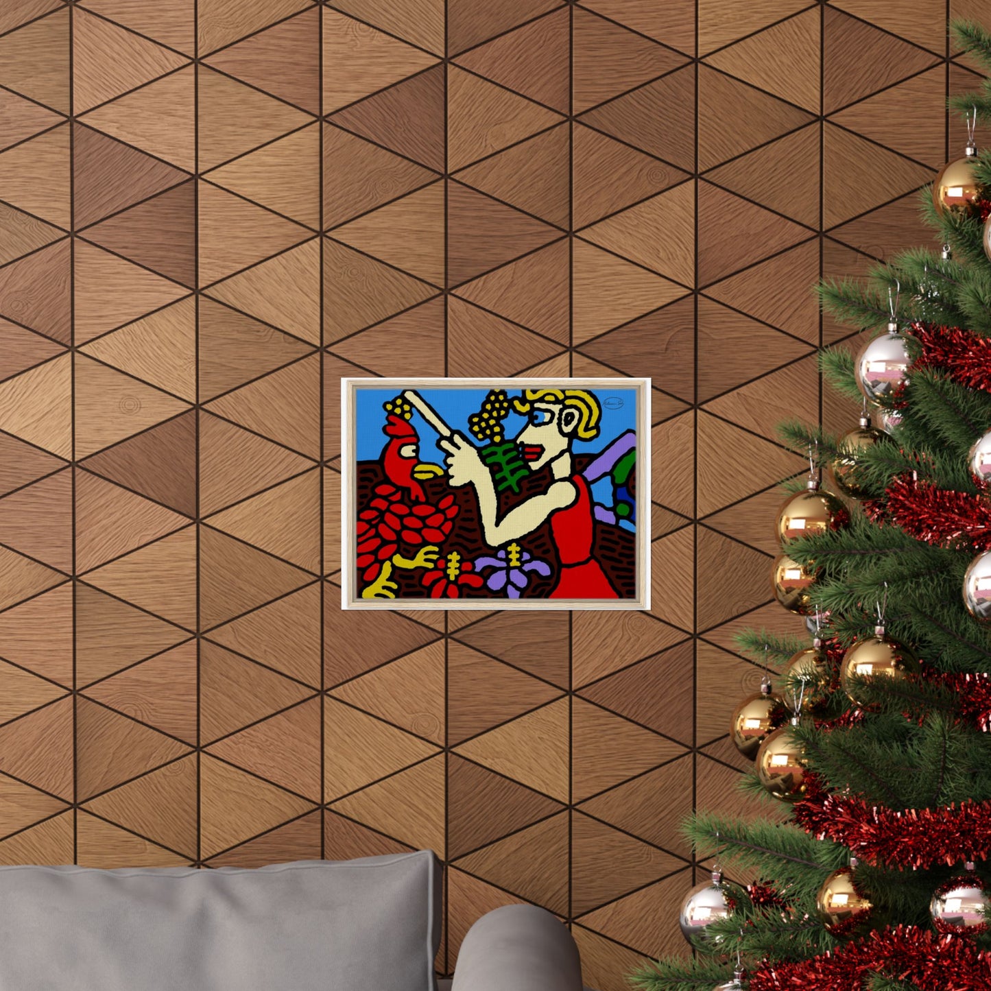 The hen gaining a blessing from a fairy Matte Poster Horizontal (Small)