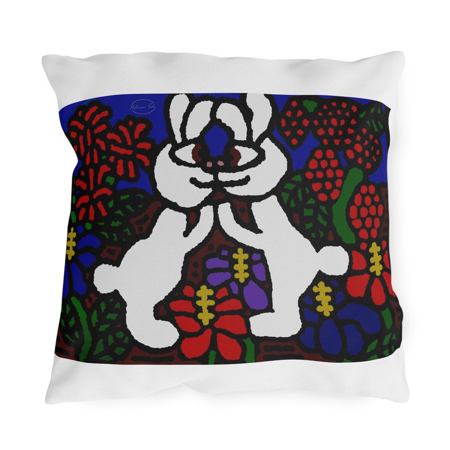 Bunnies in love — Outdoor Pillow