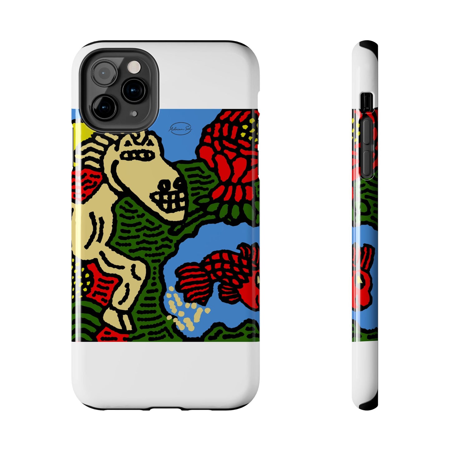 Galloping carefree through life Tough Phone Case