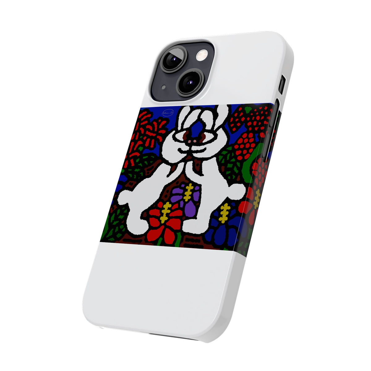 Bunnies in love Slim Phone Case