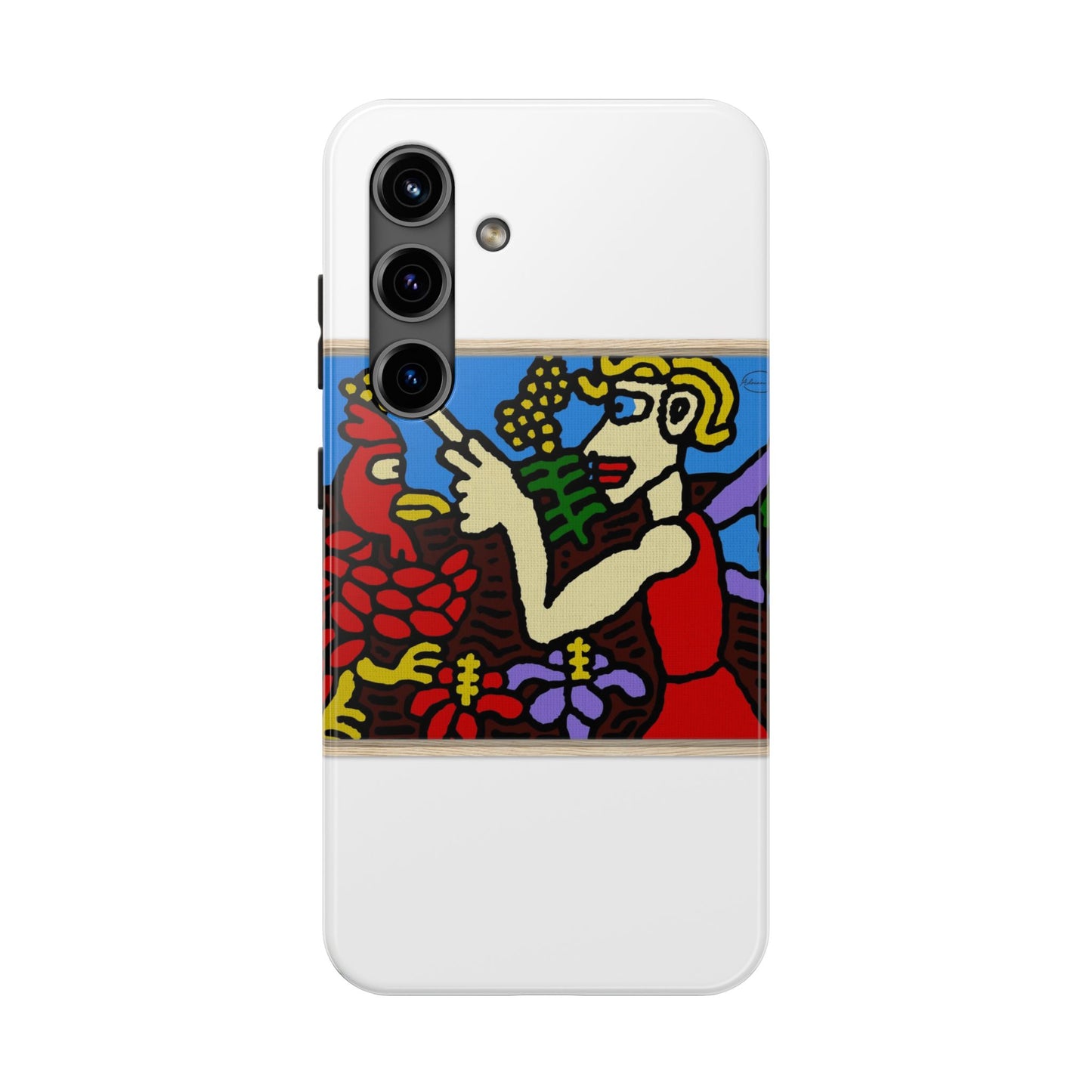 The hen gaining a blessing from a fairy Tough Phone Case