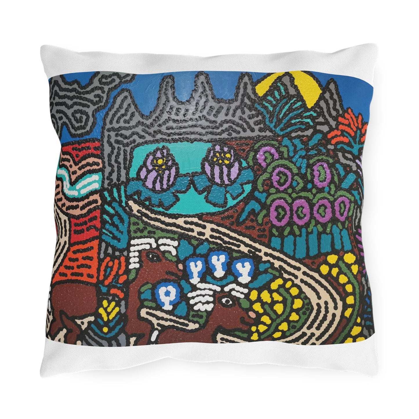 Going to the valley of hope and prosperity — Outdoor Pillow