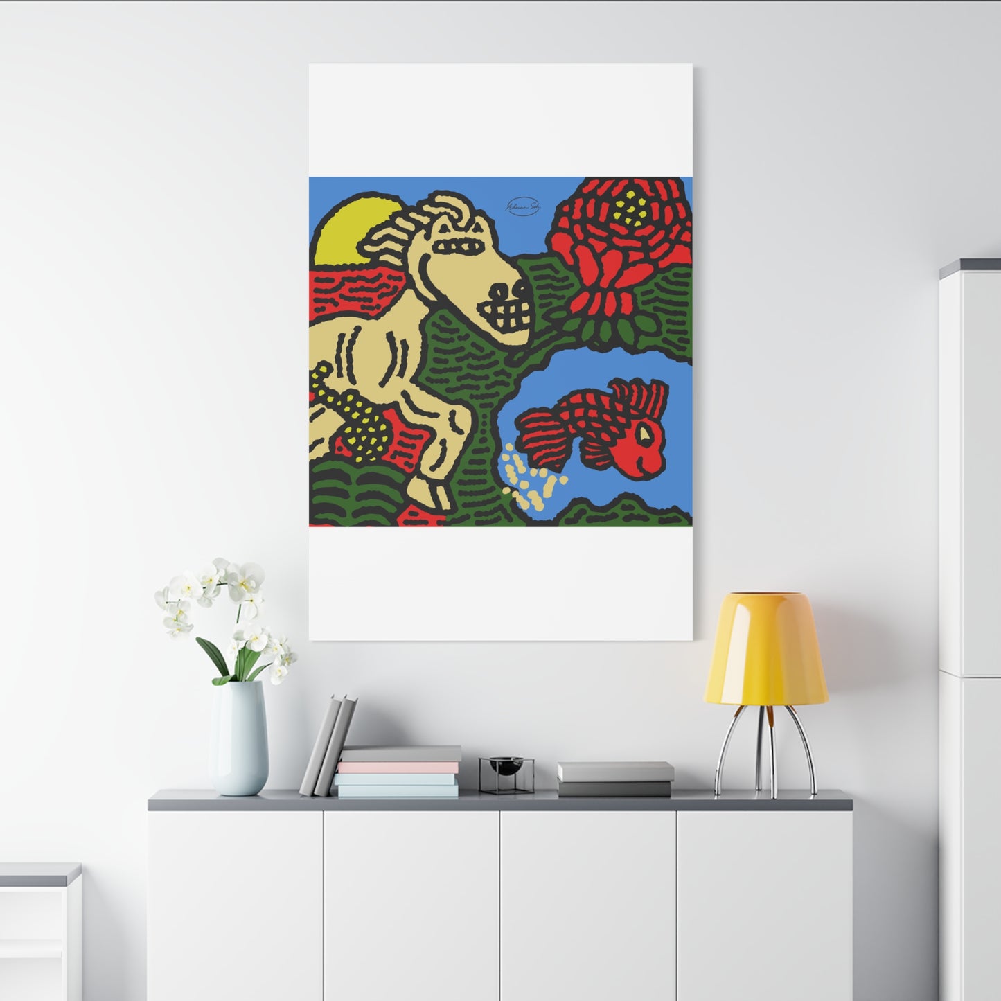 Galloping carefree through life Canvas (Large)