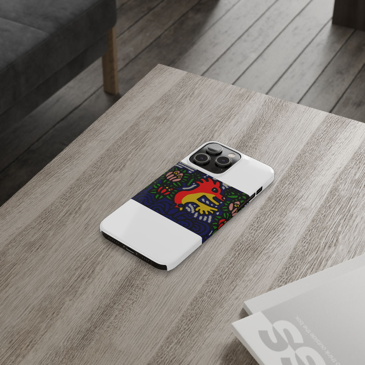 Breaking through the surface of a lotus pond Slim Phone Case