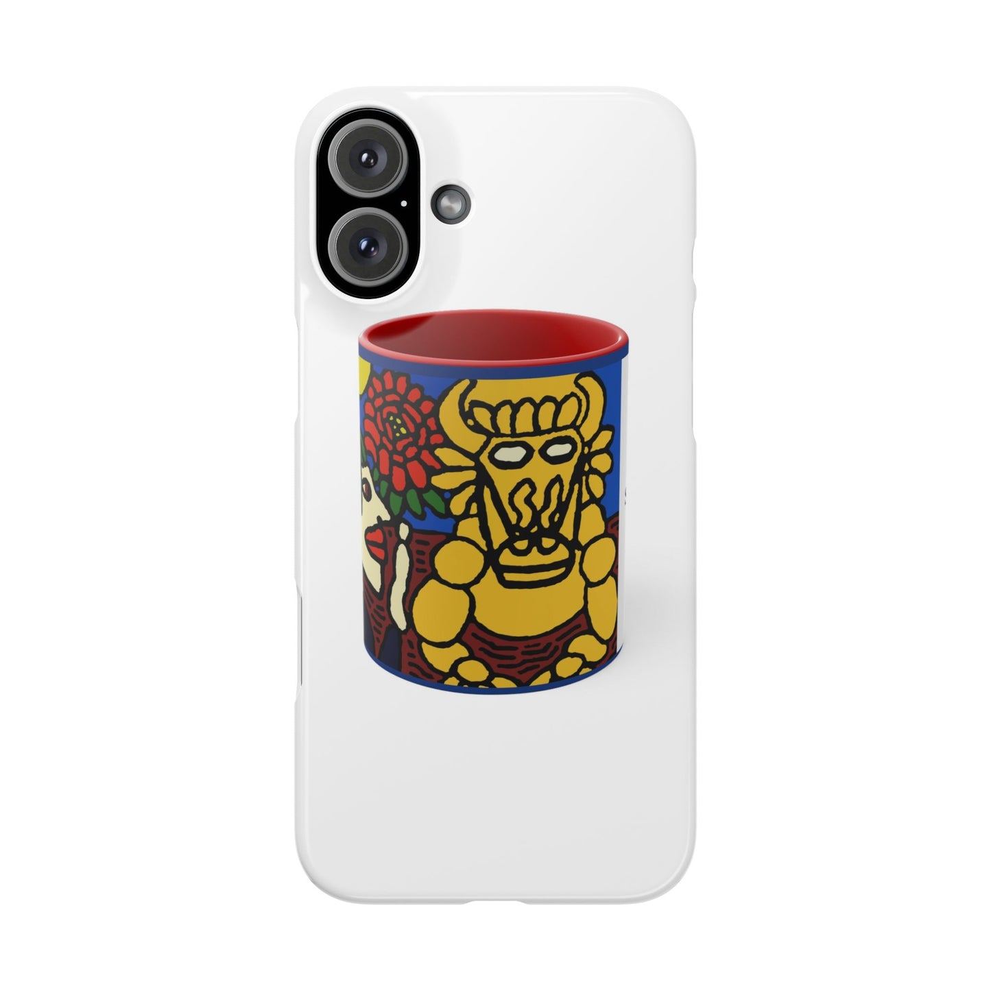 The warrior hailing the mighty golden dragon Slim Phone Case