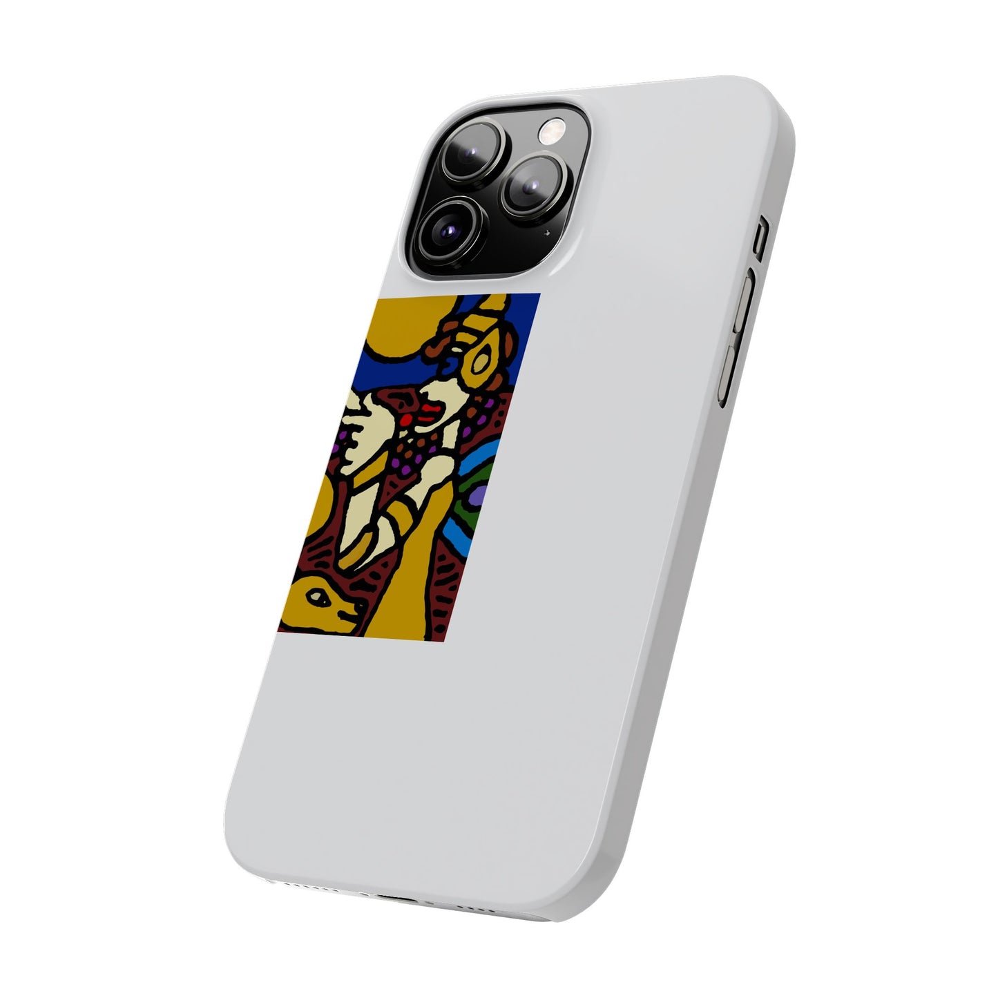 The golden snake being blessed by the fairy Slim Phone Case