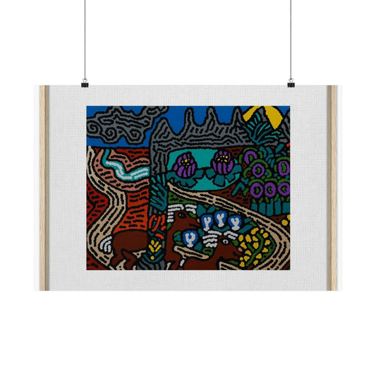 Road to a Sanctuary and Oasis Matte Poster Horizontal (Large)