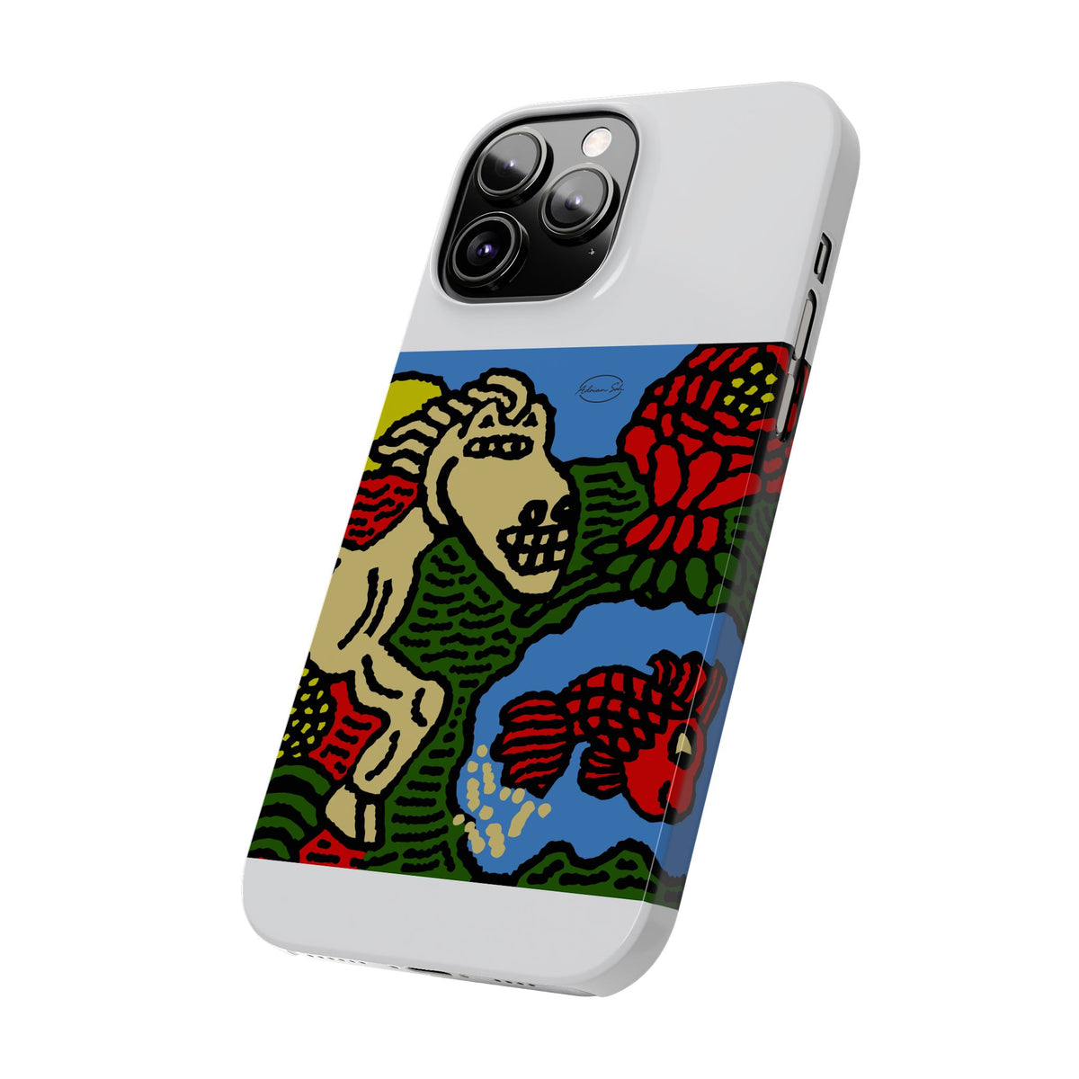 Galloping carefree through life Slim Phone Case