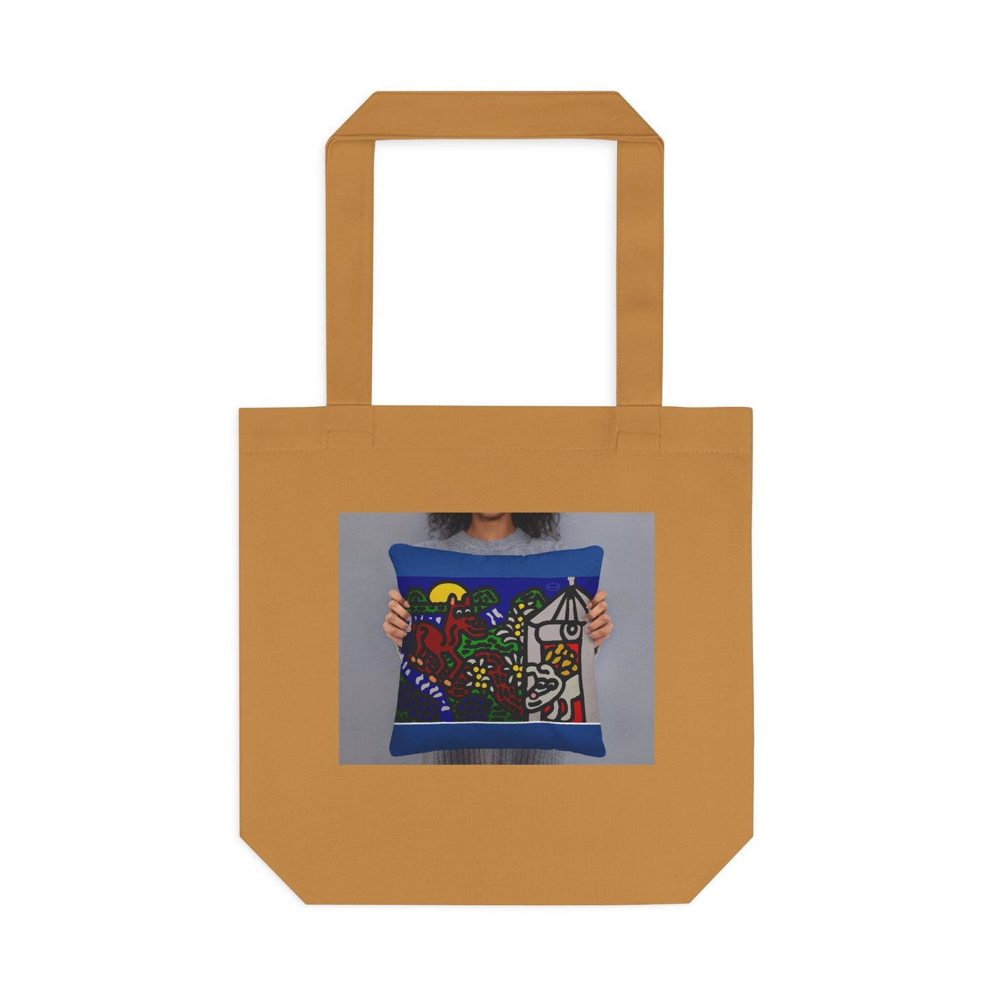 Bunny welcoming a friendly horse on his journey Classic Tote Bag