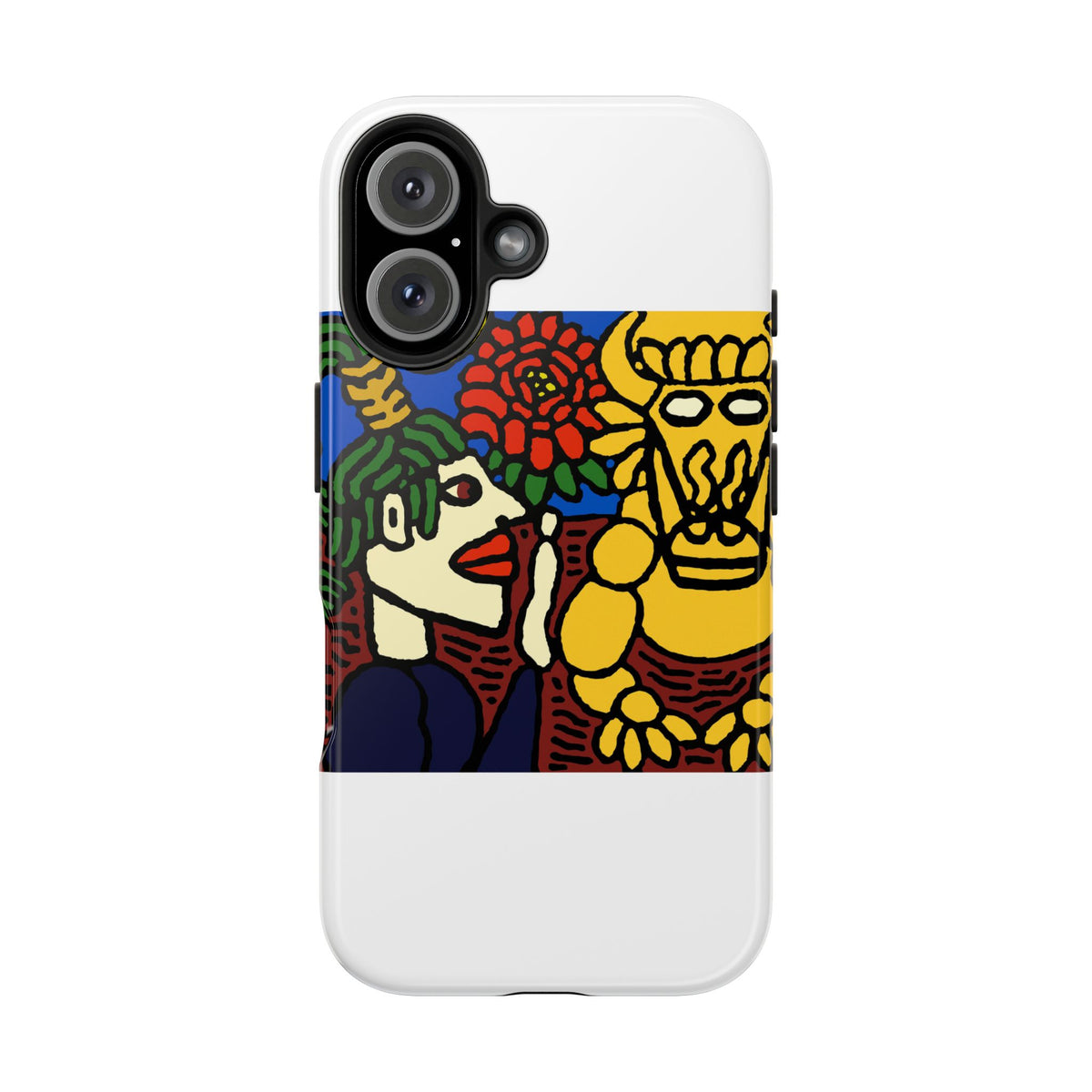 The warrior hailing the mighty golden dragon Tough Phone Case