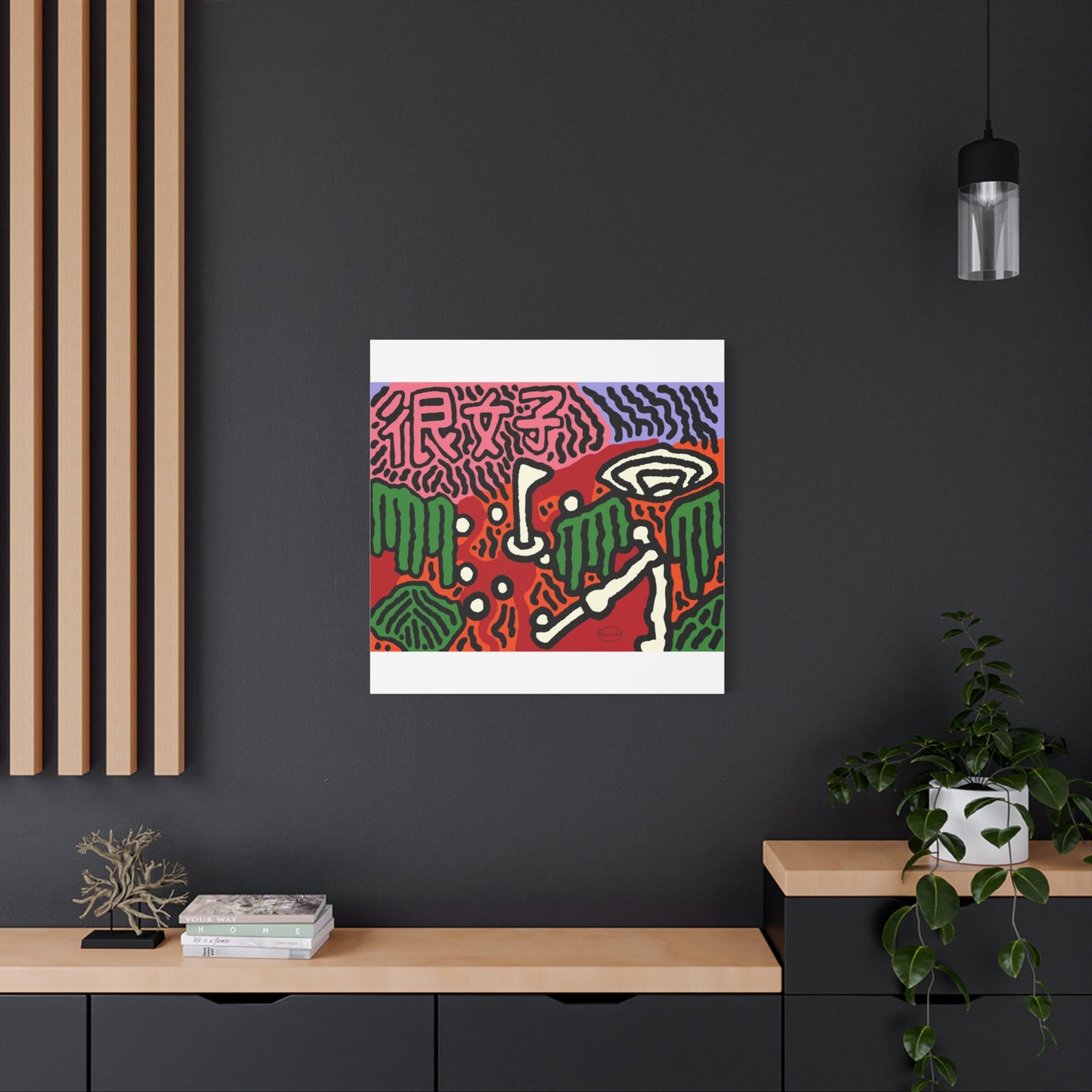Hitting holes in one throughout life Canvas (Large)