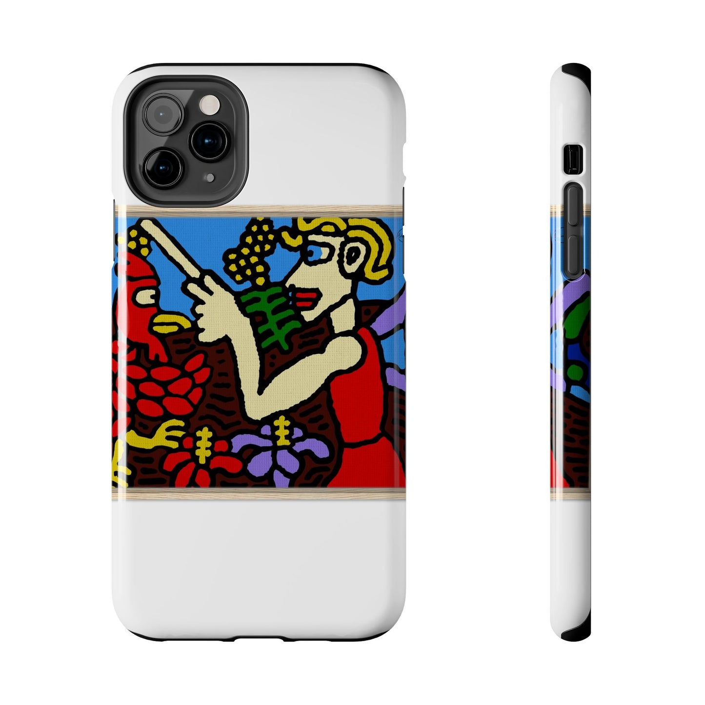 The hen gaining a blessing from a fairy Tough Phone Case