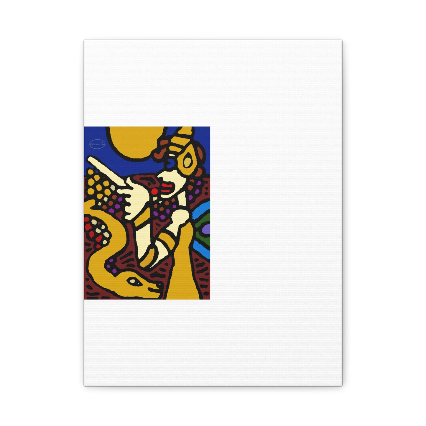 The golden snake being blessed by the fairy Canvas (Small)