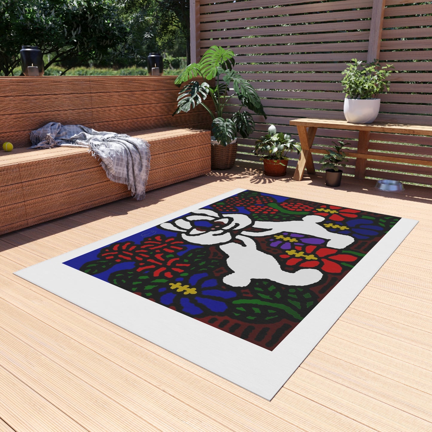 Bunnies in love — Outdoor Rug