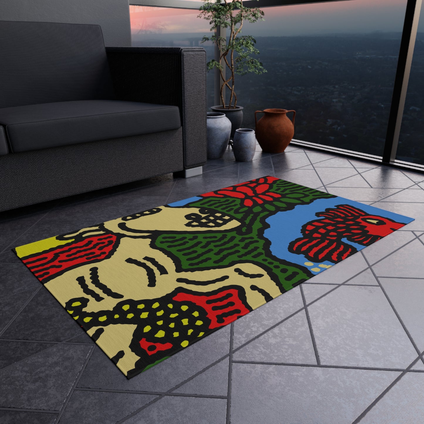 Galloping carefree through life — Outdoor Rug