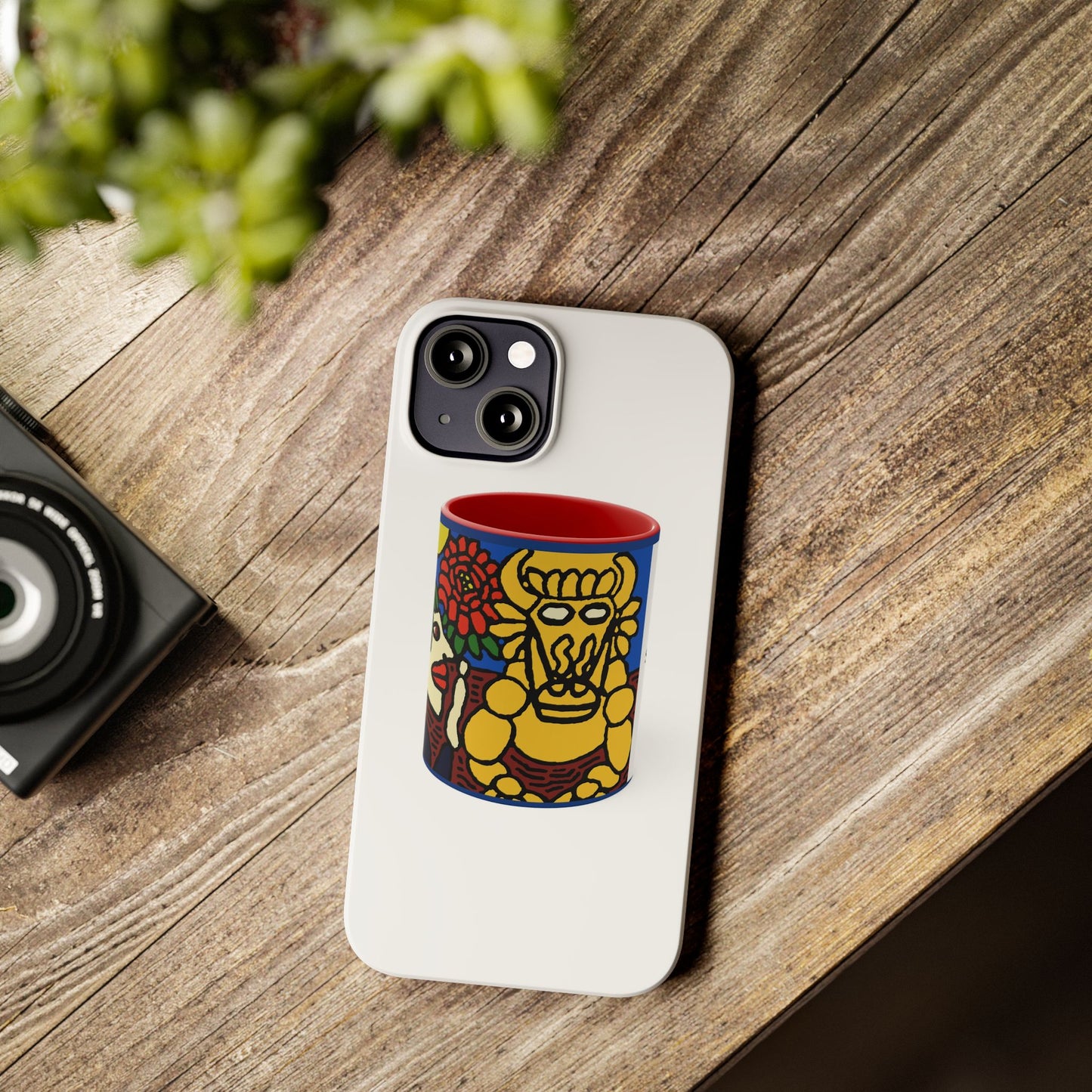 The warrior hailing the mighty golden dragon Slim Phone Case