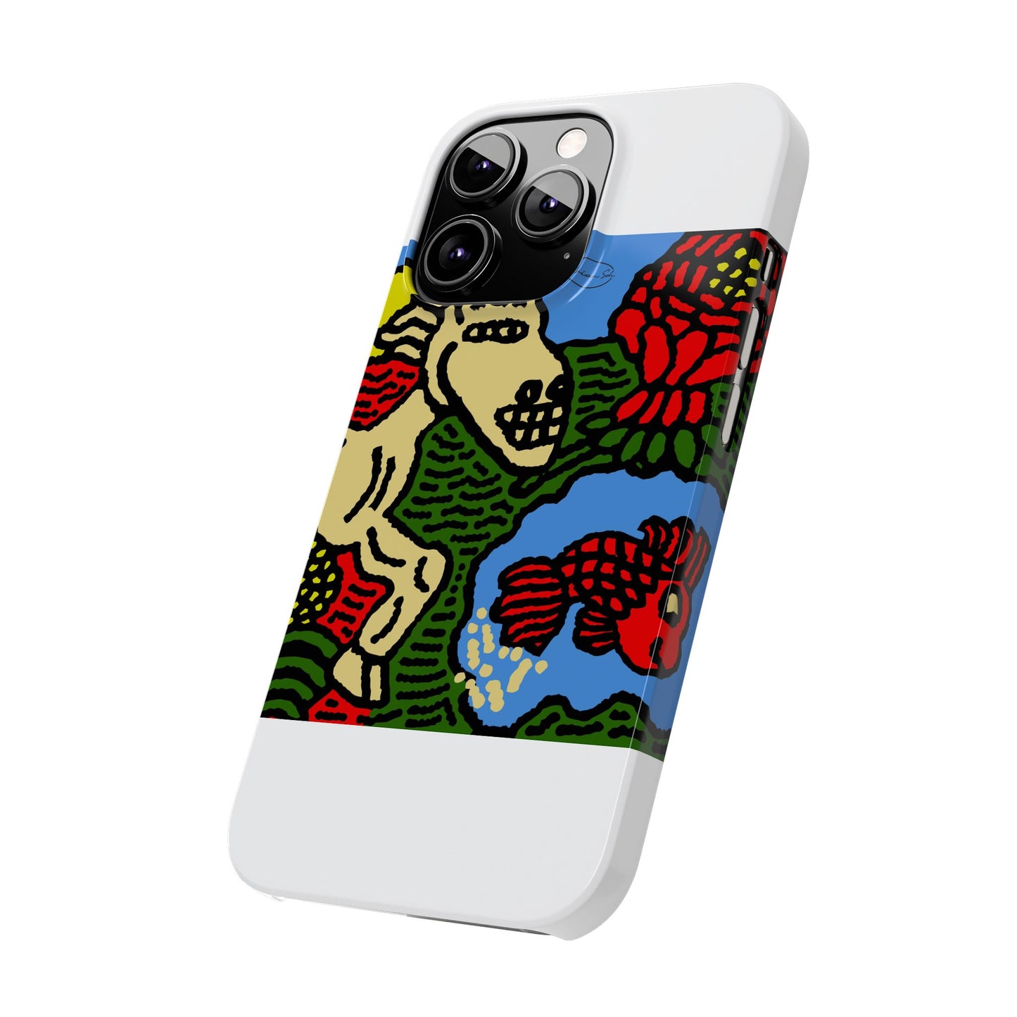 Galloping carefree through life Slim Phone Case