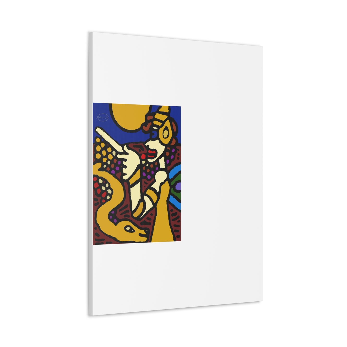 The golden snake being blessed by the fairy Canvas (Large)