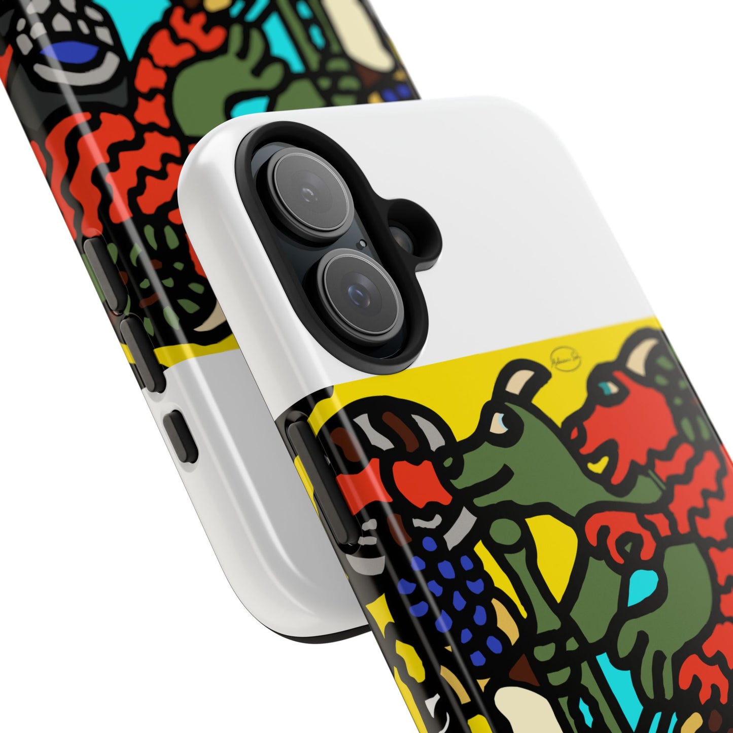 Two dragons enjoying a feast together Tough Phone Case