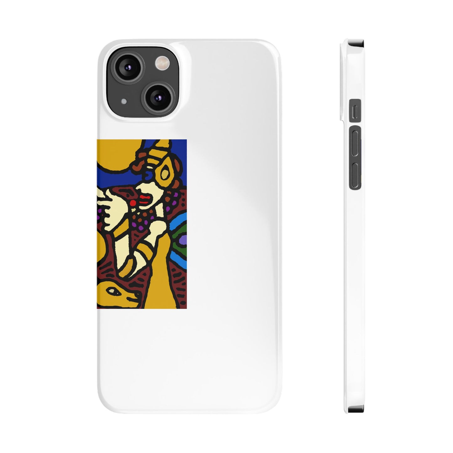 The golden snake being blessed by the fairy Slim Phone Case