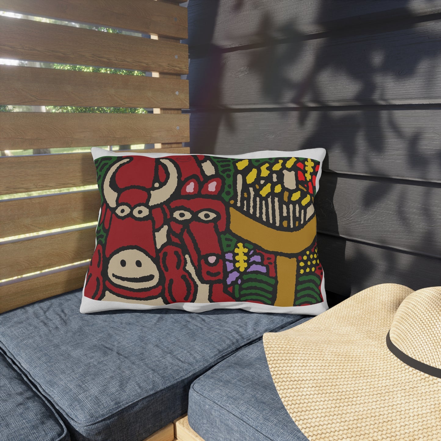 Going blessed by light together — Outdoor Pillow