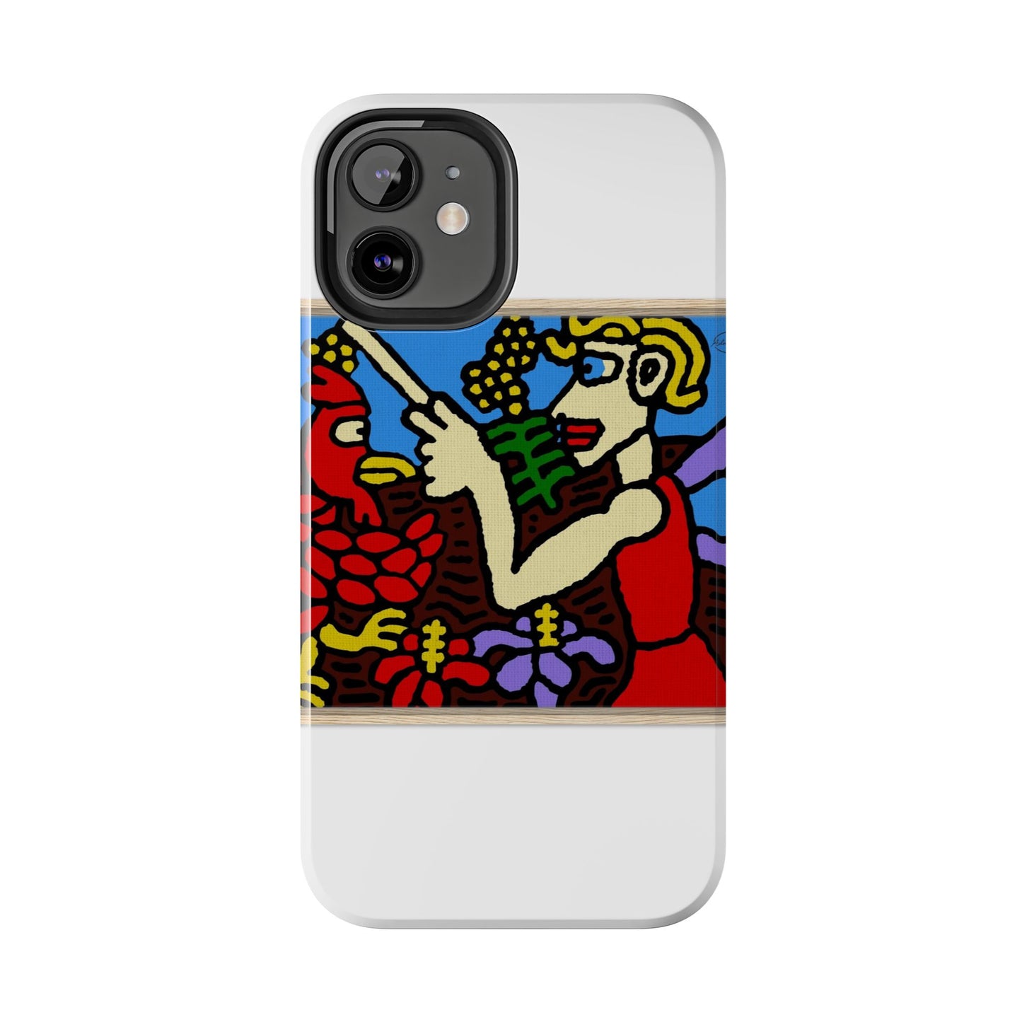 The hen gaining a blessing from a fairy Tough Phone Case