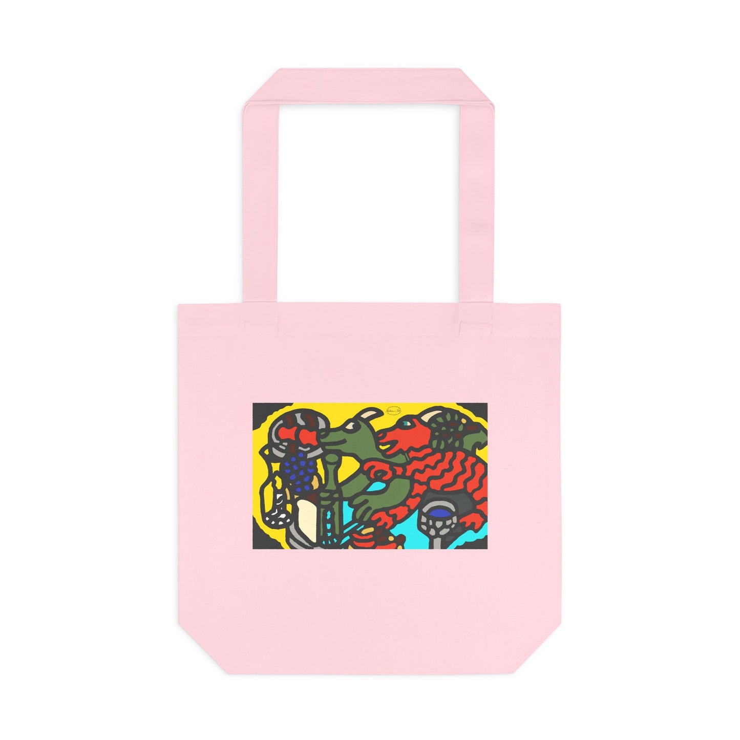 Two dragons enjoying a feast together Classic Tote Bag