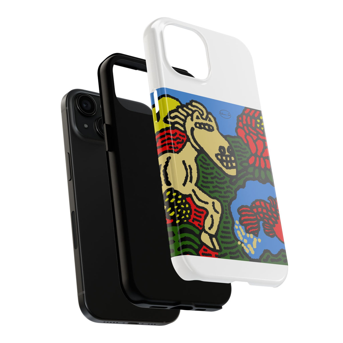 Galloping carefree through life Tough Phone Case