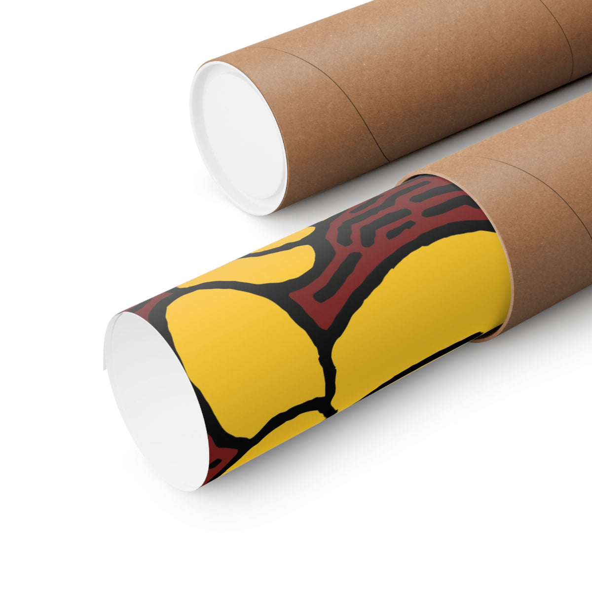 The warrior hailing the mighty golden dragon Matte Poster Horizontal (Small)