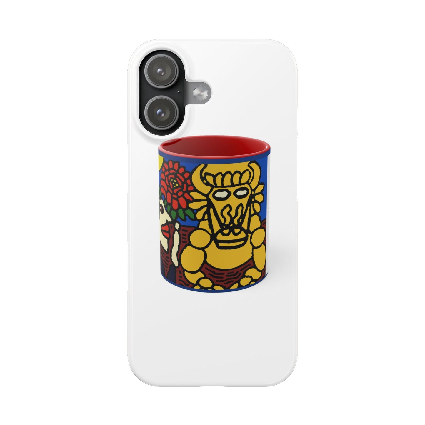 The warrior hailing the mighty golden dragon Slim Phone Case