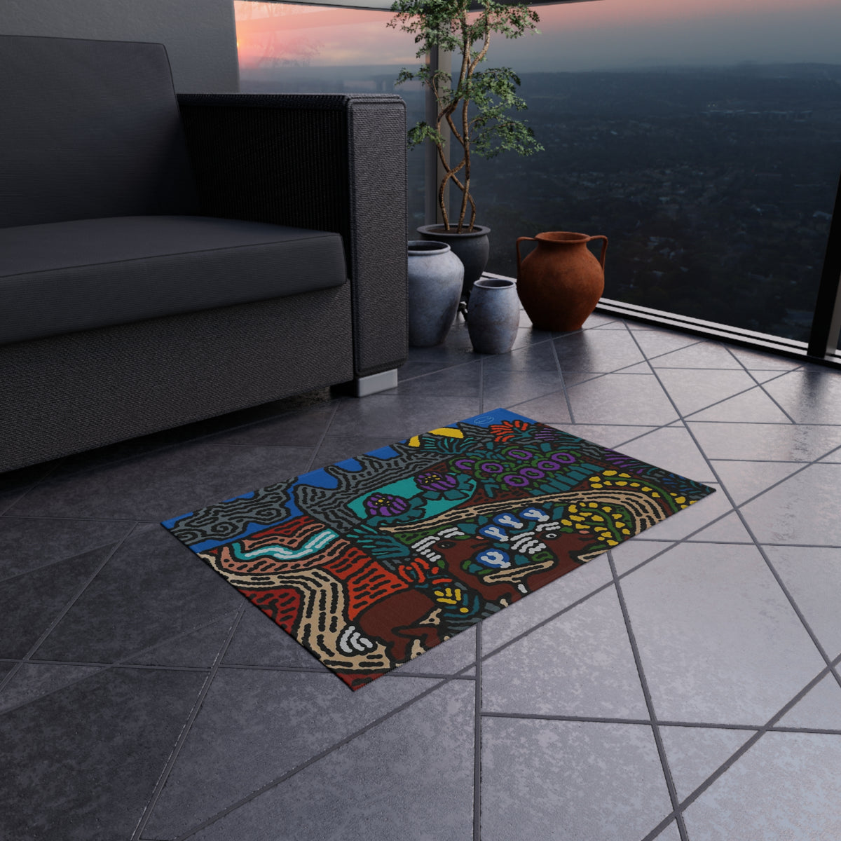 Road to a Sanctuary and Oasis — Outdoor Rug