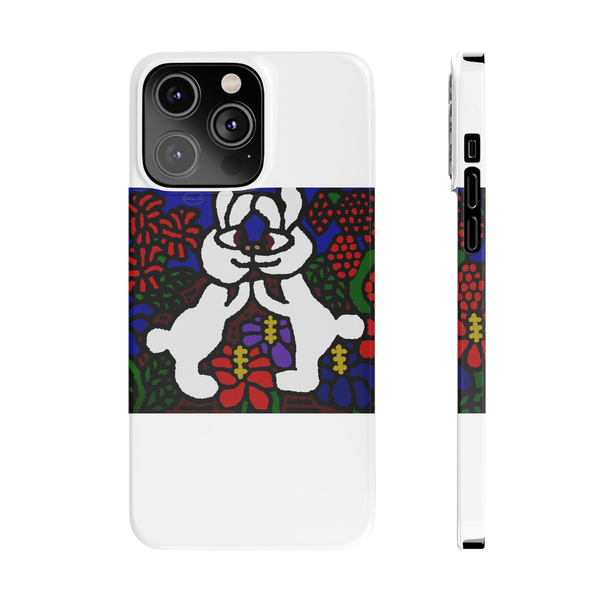 Bunnies in love Slim Phone Case