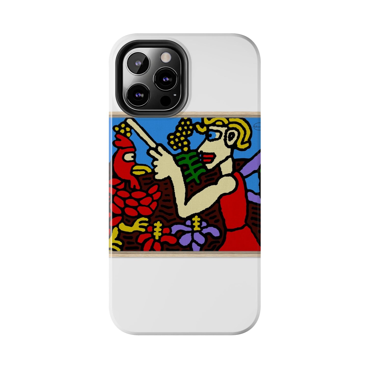 The hen gaining a blessing from a fairy Tough Phone Case