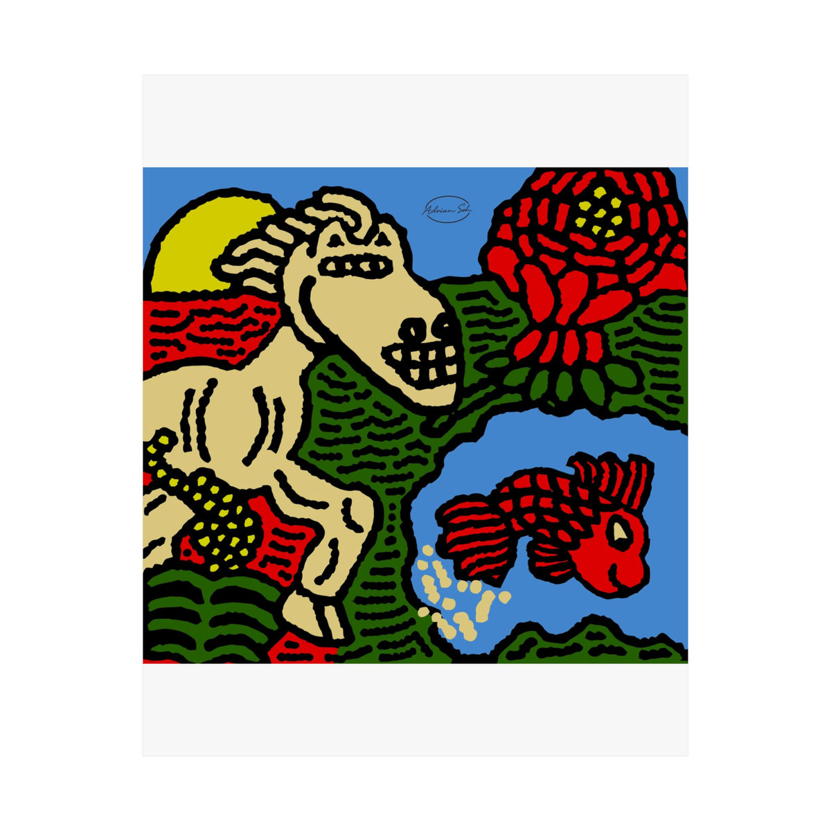 Galloping carefree through life Matte Poster Vertical (Small)