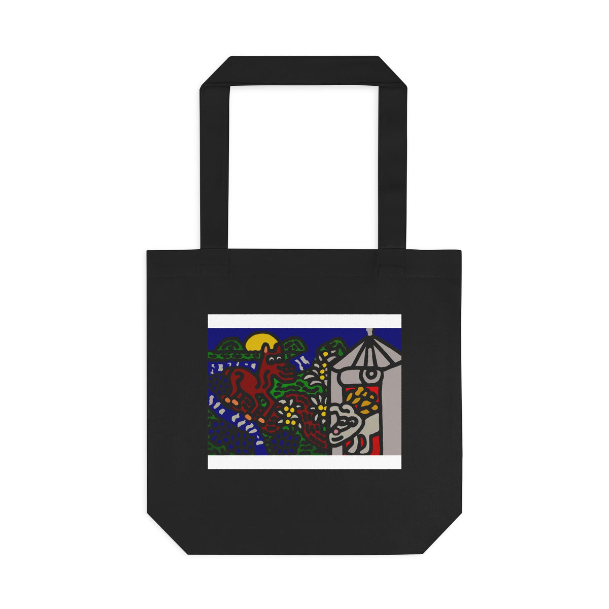 Bunny welcoming a friendly horse on his journey Classic Tote Bag