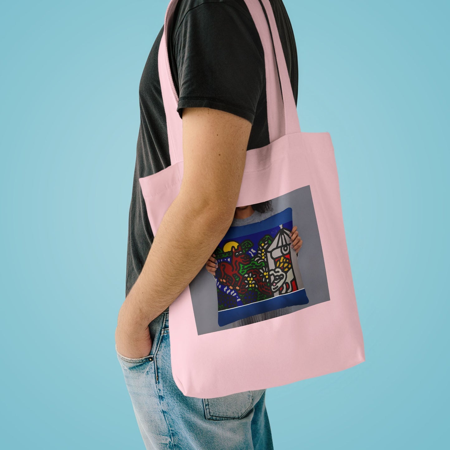 Bunny welcoming a friendly horse on his journey Classic Tote Bag