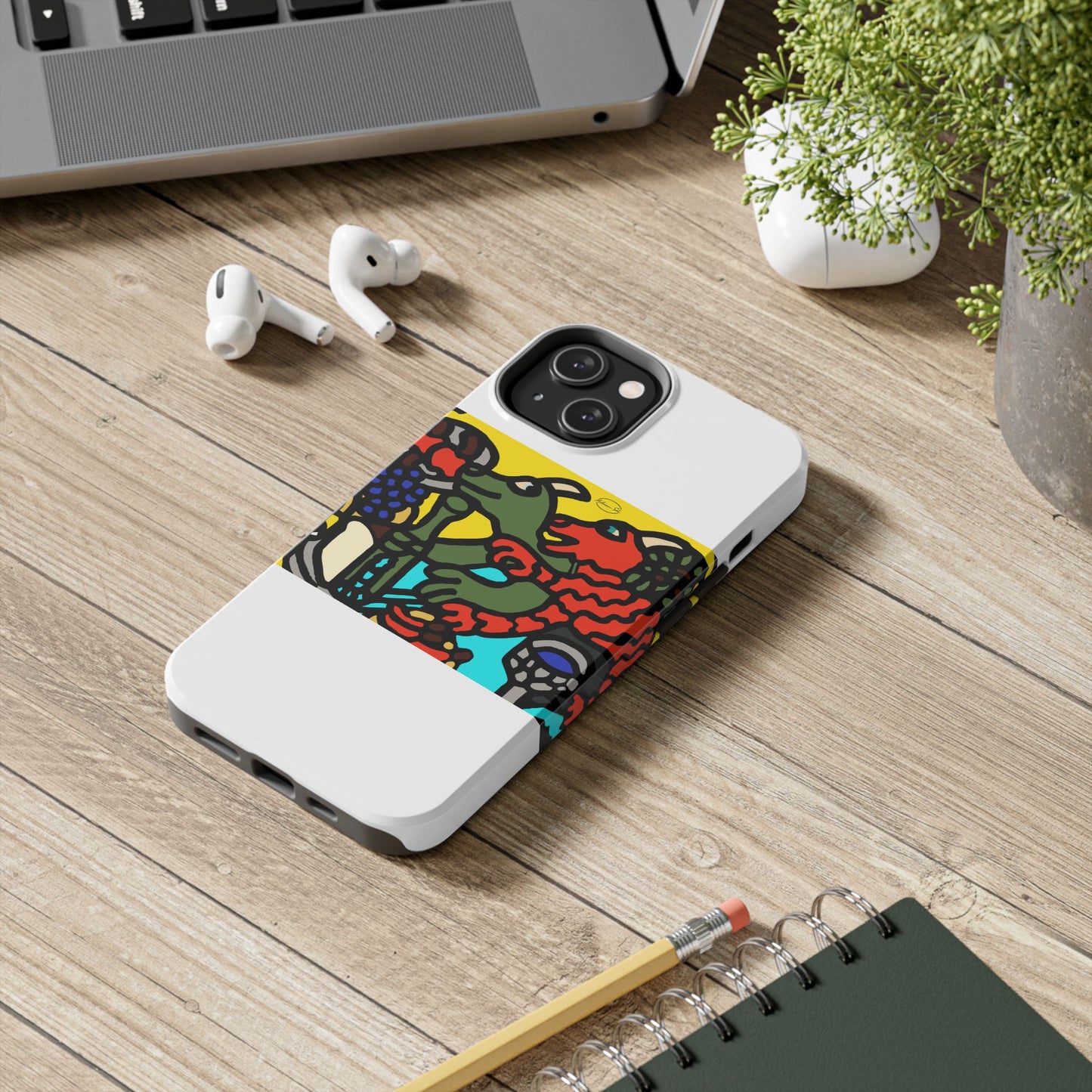 Two dragons enjoying a feast together Tough Phone Case