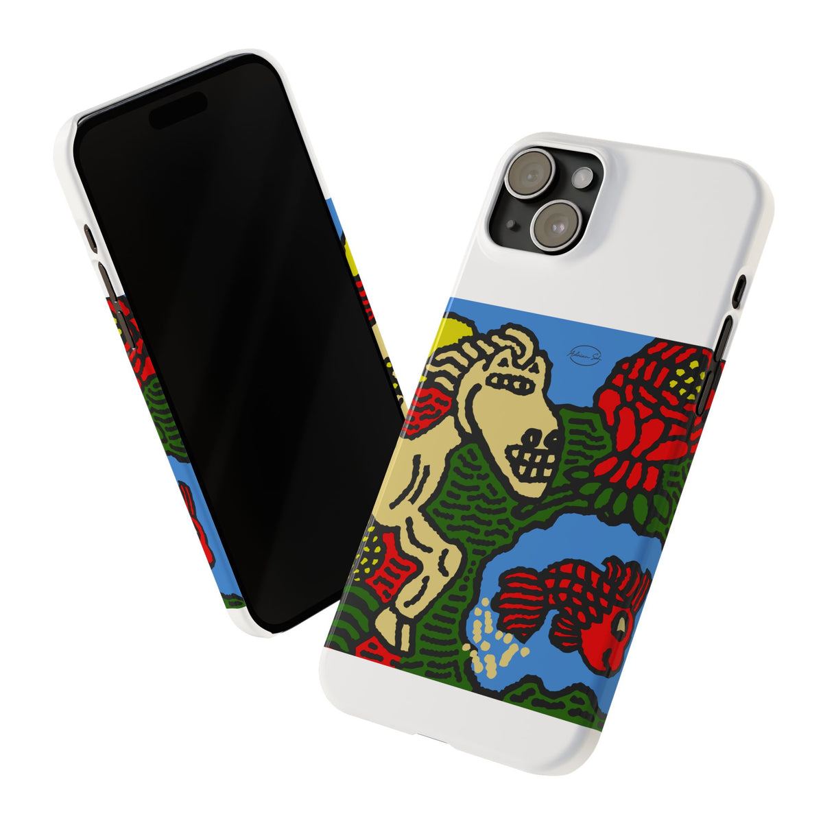 Galloping carefree through life Slim Phone Case