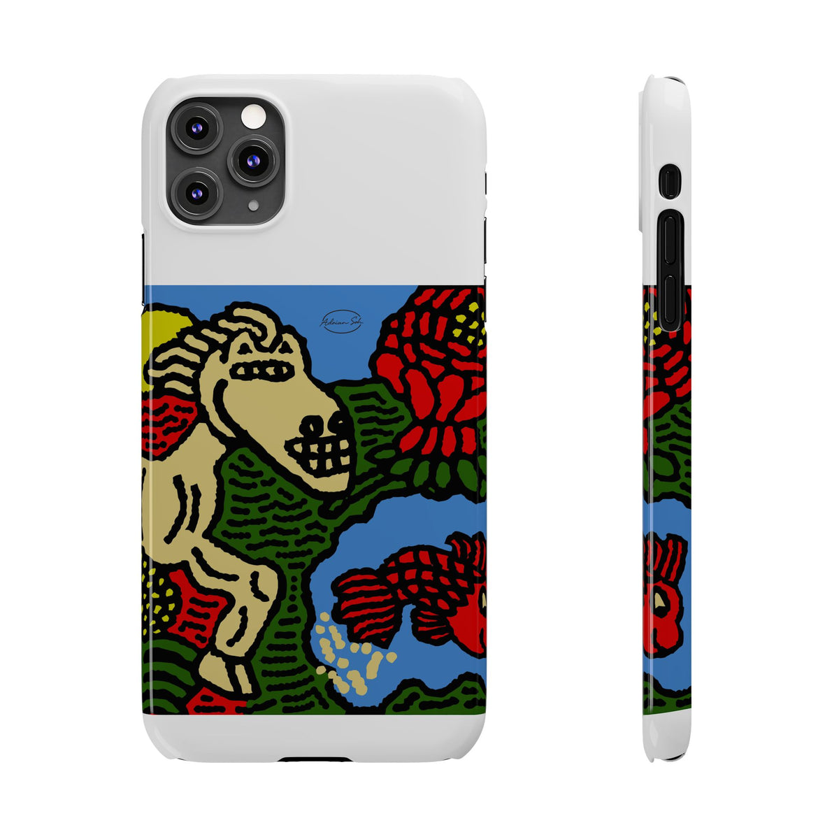 Galloping carefree through life Slim Phone Case