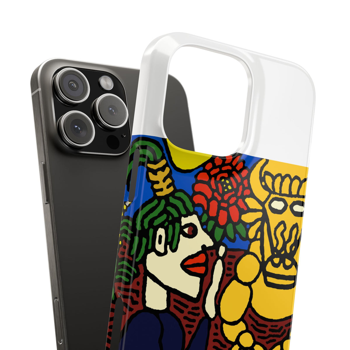 The warrior hailing the mighty golden dragon Slim Phone Case