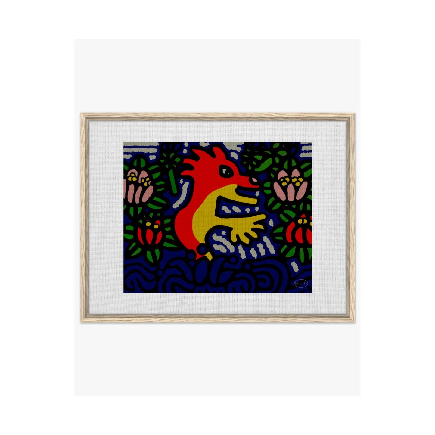 Breaking through the surface of a lotus pond Matte Poster Vertical (Small)
