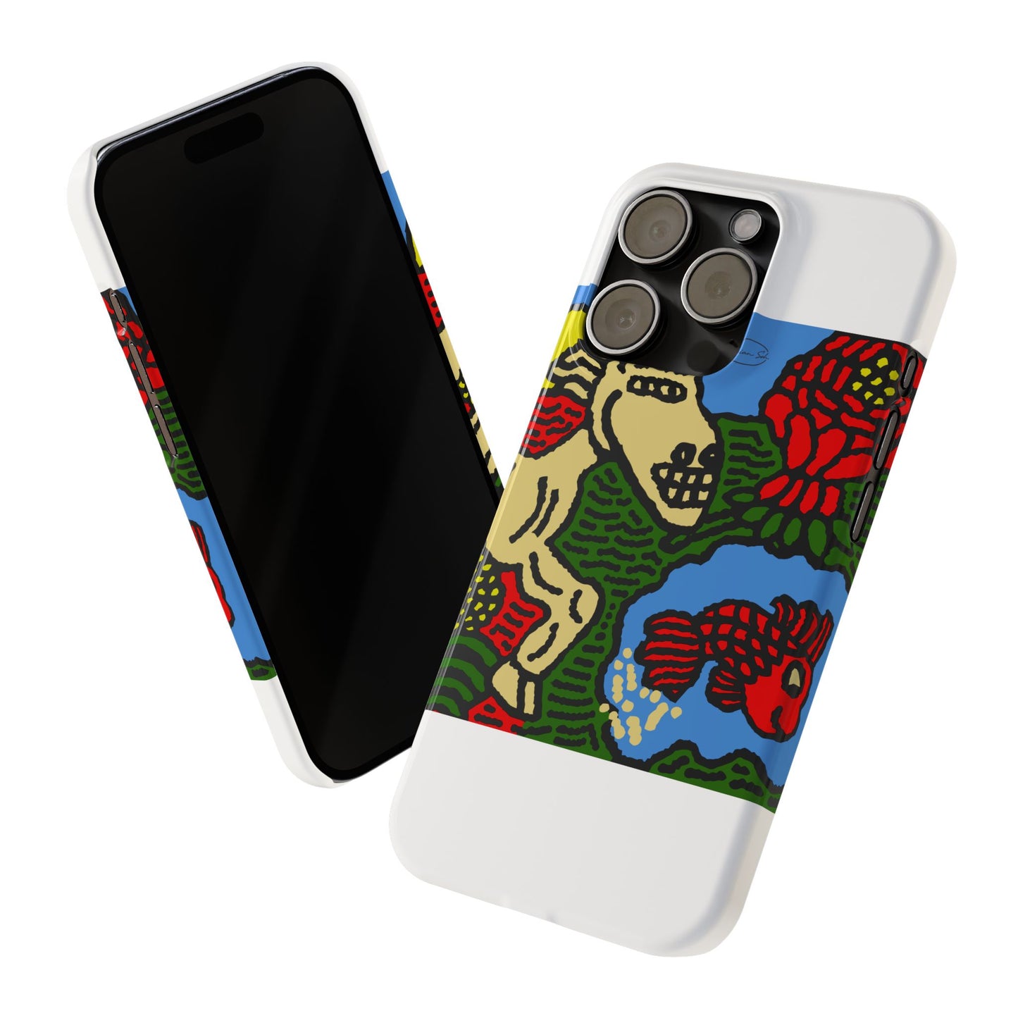 Galloping carefree through life Slim Phone Case