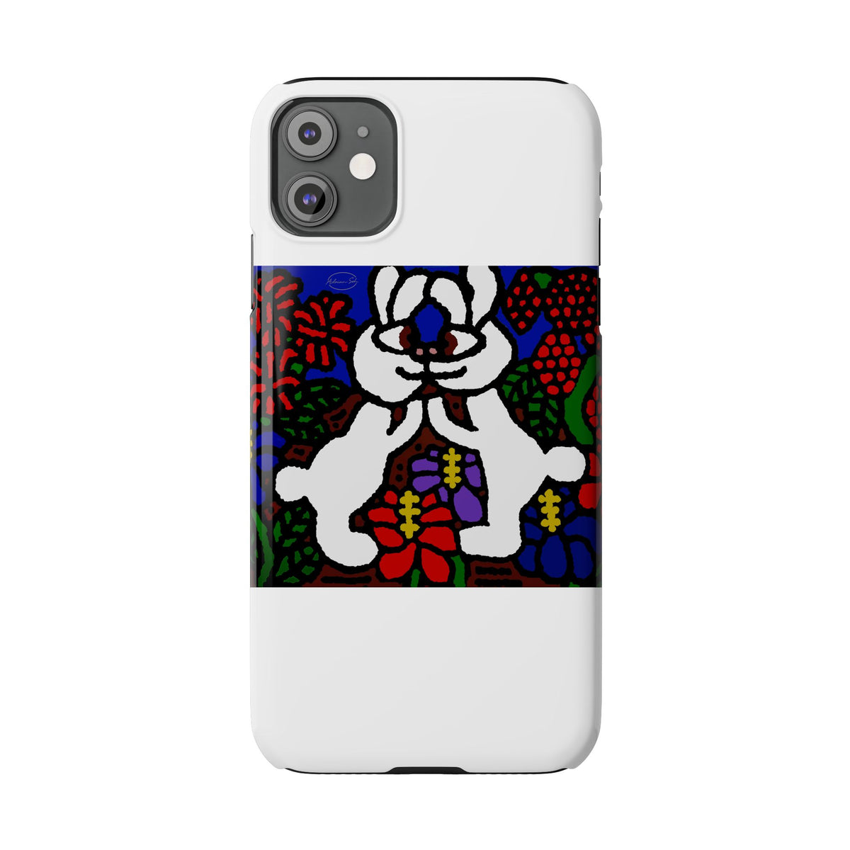 Bunnies in love Slim Phone Case