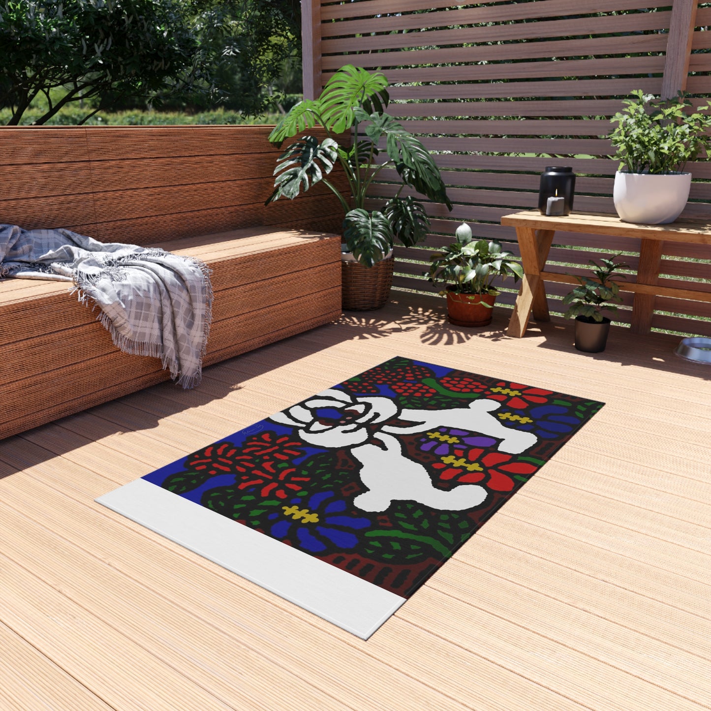 Bunnies in love — Outdoor Rug