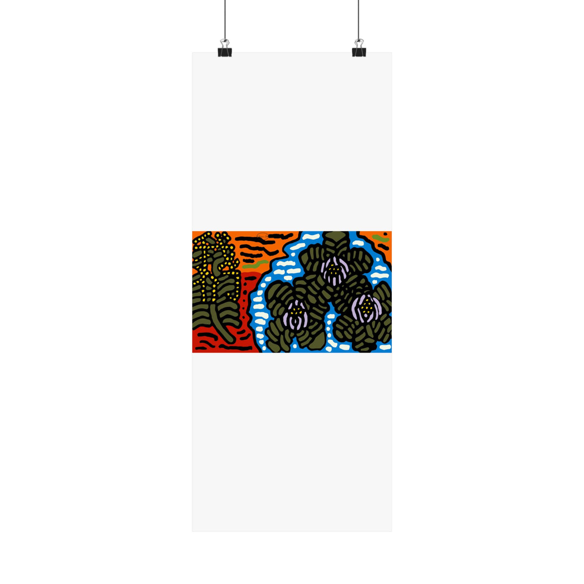 The Sri Lankan water lilies meets the Australian wattle Matte Poster Vertical (Large)