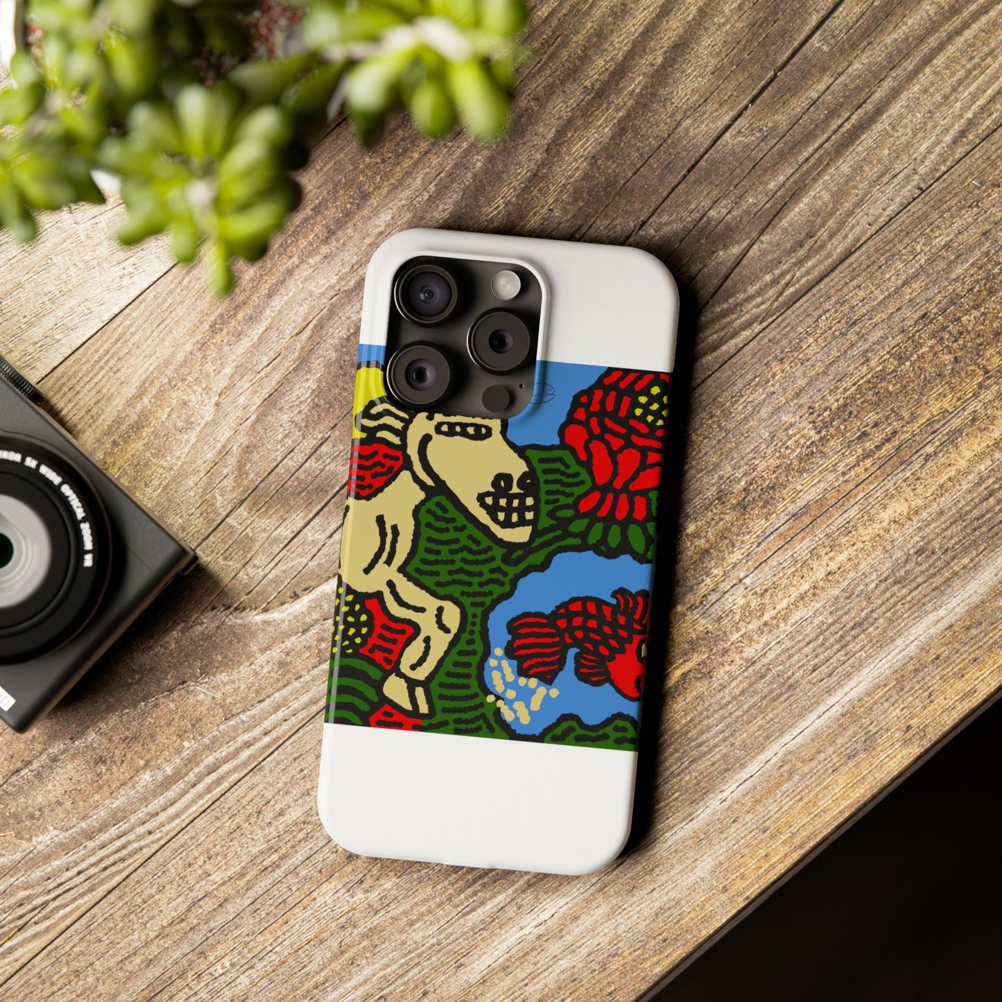 Galloping carefree through life Slim Phone Case
