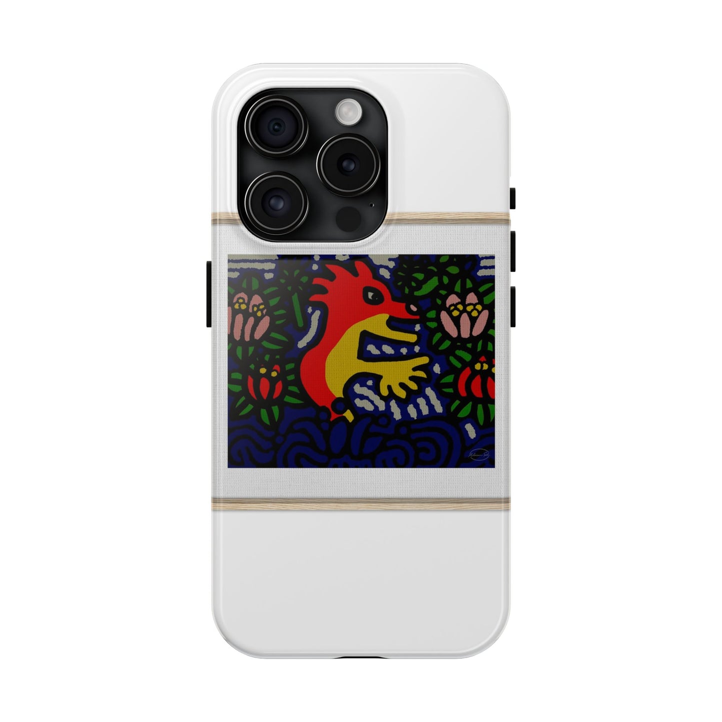 Breaking through the surface of a lotus pond Tough Phone Case
