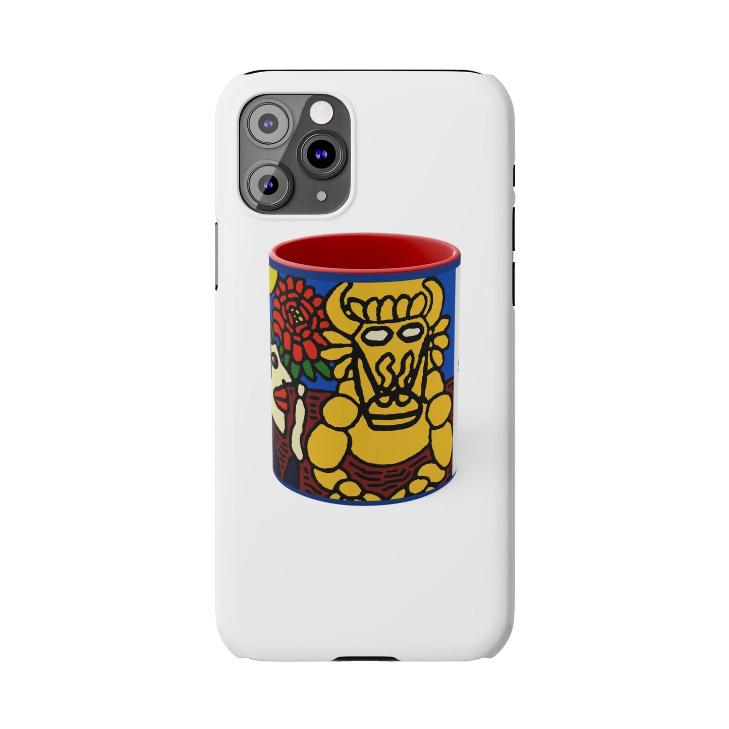 The warrior hailing the mighty golden dragon Slim Phone Case