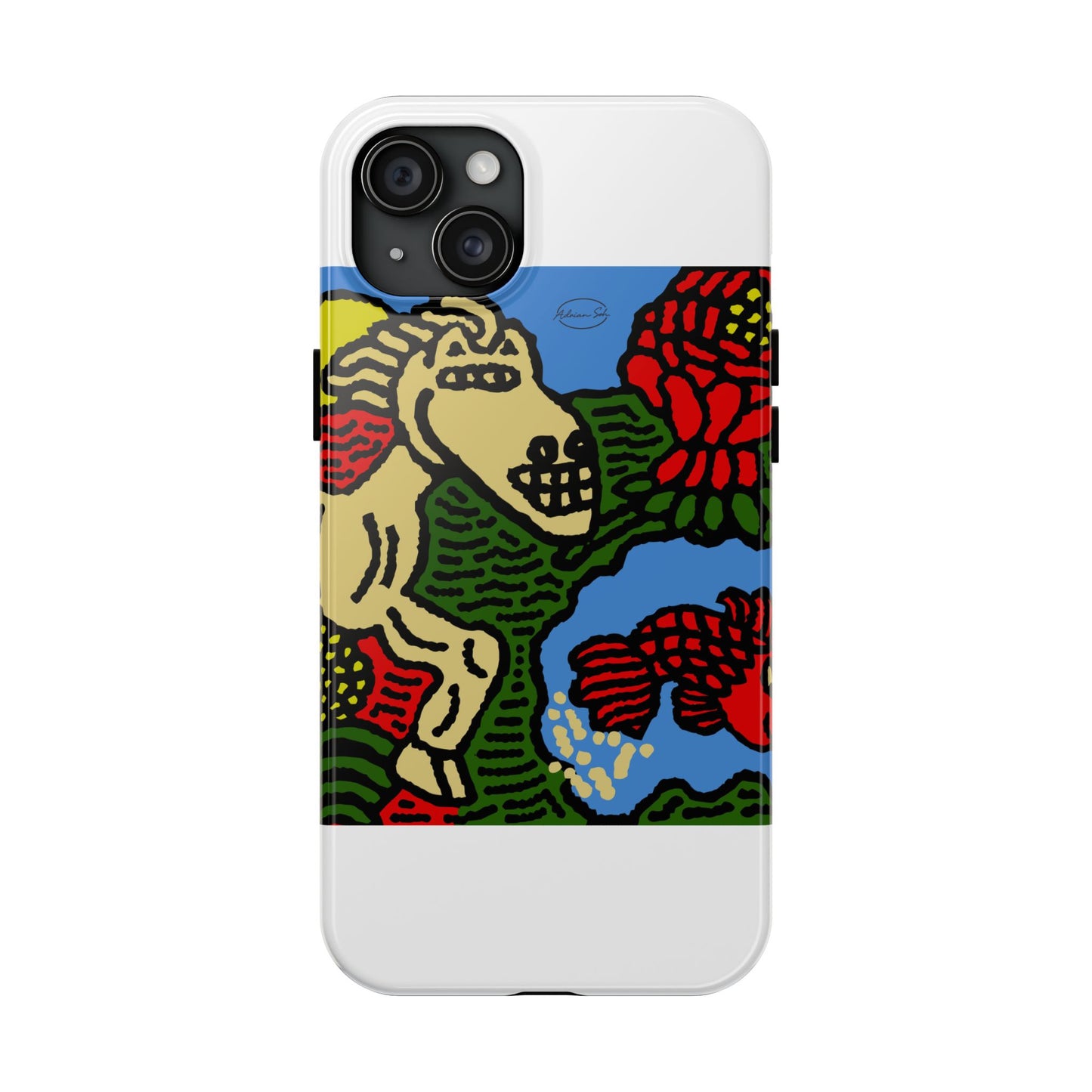 Galloping carefree through life Tough Phone Case